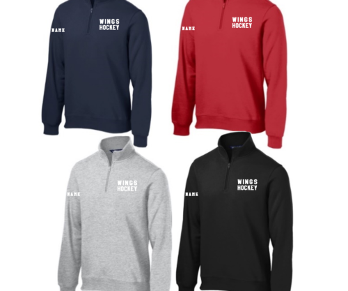 Adult Cotton Half Zip Pullover